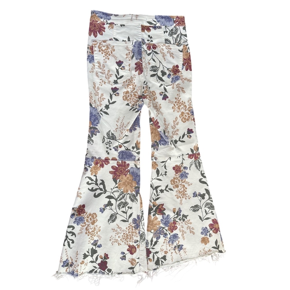 Free People "We The Free" Youthquake floral printed crop flare jeans Size 25 - Picture 2 of 6